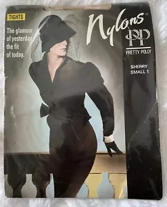 Pretty Polly Nylons Tights with Lycra size small in Sherry, 40-60s Style - Picture 1 of 9