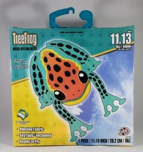 NEW X-Kites Tree Frog Midi Nylon Kite With Skytails & Line, Ready to Fly 11.13" - Picture 1 of 2