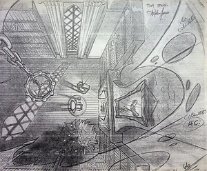 Tiny Toon Adventures SIGNED STEPHEN LEWIS Production Copy Background #SL - Picture 1 of 2
