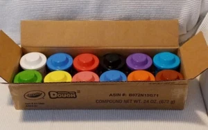 Crayola Modeling Dough 12 2oz. Tubs Various Colors New/Sealed In Box by Hallmark - Picture 1 of 1