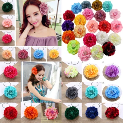 牡丹花胸针发夹人造花发夹婚礼新娘发夹  — 第 1/4 张图片