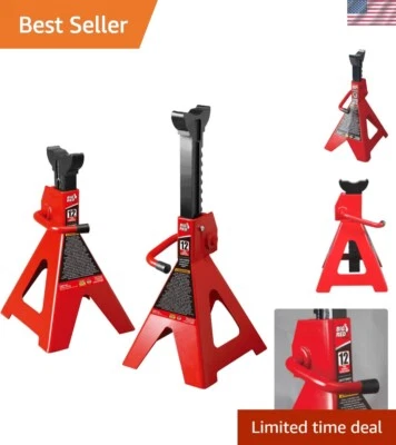 Multi-Position 12 Ton Jack Stands, Adjustable Height for Maximum Stability - Image 1 of 4