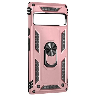 Cover per Google Pixel 7a antiurto ibrida anello sostegno funzione supporto rosa - Immagine 1 di 4