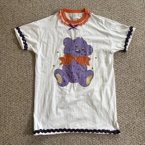 Vintage Wendy Wilson Purple Bear Halloween Night Gown - Made in USA - Large? - Picture 1 of 13