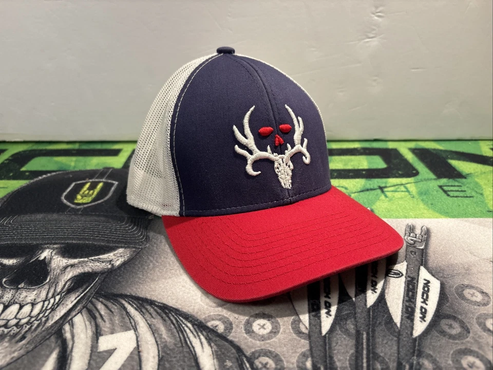 Sombrero Coleccionista Hueso Rojo Blanco y Azul Snapback Ajustable Exterior Foto 1 de 4