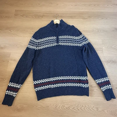 Tommy Hilfiger Sweater Men’s Wool Blend, size XL Blue European Winter Style - Image 1 of 4