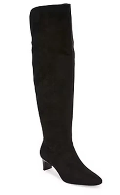 Worthington Valto Faux Suede Black Over Knee Boots Sz 7M - Retail $95 - Image 1 of 4