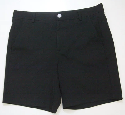 Pantalones Cortos de Vestir Hudson's Bay Negros Frente Plano 34" Cintura x 8" Poliéster Spandex 1077 Foto 1 de 4