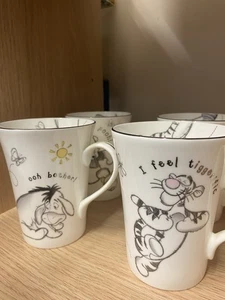 Rare Set Of 4 Disney Winnie the Pooh Whittards Of Chelsea Ceramic Mugs - Picture 1 of 9