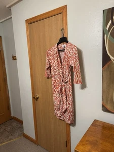 Tommy Bahama "Clara Isla Ikat" Small 3/4 Sleeve Knee-Length Wrap Sheath Dress - Picture 1 of 5