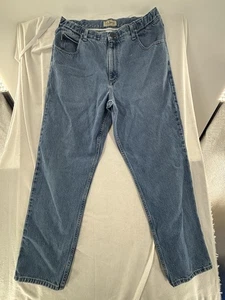 LL Bean Blue Jeans Denim Herren 34x32 verstellbarer Bund - Bild 1 von 9