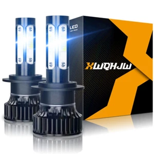 XWQHJW H7 LED Headlight Bulb Conversion Kit High Low Beam Lamp 6000K Super White - Foto 1 di 9