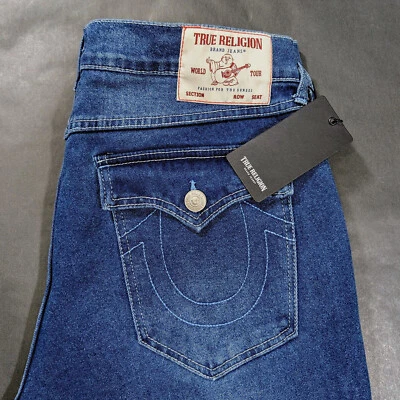 True Religion Geno Flap Relaxed Slim Jeans 34x32 36x32 38x32 Harmonious Wash - Image 1 of 4