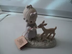 1986 ENESCO Precious Moments TO MY DEER FRIEND Porcelain Girl Child #100048 - Picture 1 of 3