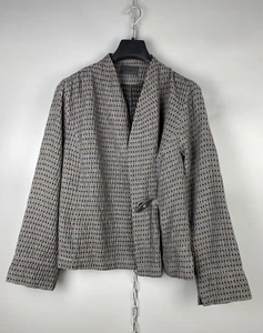 OSKA Avant Garde Cotton Blend Kimono Style Jacket Blazer Size L - Picture 1 of 17
