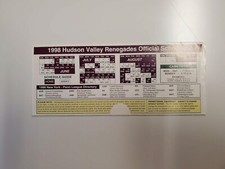 Hudson Valley Renegades 1998 Minor Baseball Ticket Brochure with Schedule
