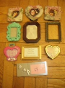 MIXED LOT OF 10 SMALL PHOTO FRAMES DIFFERENT:Brand, Size, Material,Design - Picture 1 of 5
