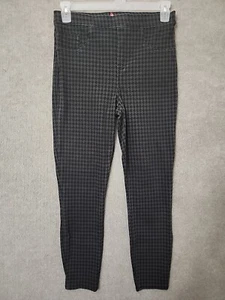 Spanx Jean-ish Legging Pants Womens Large Black Gray Houndstooth Pull On Stretch - Picture 1 of 7