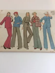 1974 Simplicity 6578 Vintage UNCUT Modello Cucito Donna Camicia Giacca Pantaloni Taglia 12 - Foto 1 di 10
