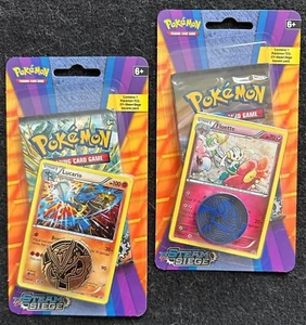 POKEMON XY STEAM SIEGE BLISTER BOOSTER PACK NEW LUCARIO FLOETTE BLACK STAR PROMO - Picture 1 of 2