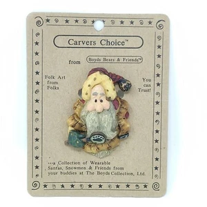 Boyds Bearwear Santa Toy Maker Pendant w/Tape Measure, Pencil New 2"x 1.5" - Picture 1 of 2