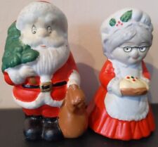 Vintage Santa and Mrs. Claus Salt and Pepper Shakers Christmas Holiday 