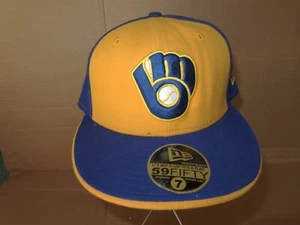 VINTAGE MLB Milwaukee Brewers COOPERSTOWN COLLECTION 7 NEW ERA 5950 - Picture 1 of 4
