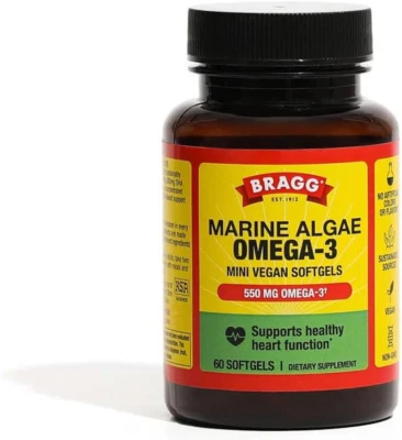 Algas Marinas Vegano Omega-3 Suplemento con EPD y Ácidos Grasos DHA - 60 Cápsulas Blandas Foto 1 de 4