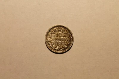 1939 Países Bajos - Moneda de 10 centavos de plata #4 Foto 1 de 3