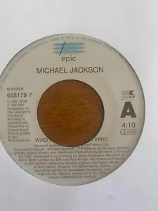 MICHAEL JACKSON - WHO IS IT ? / ROCK WITH YOU DUTCH IMPORT VINYL  7" SINGLE - Picture 1 of 2