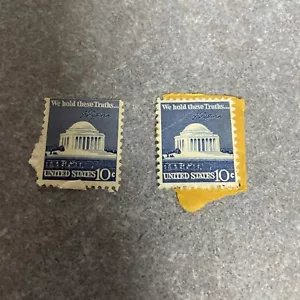2 Jefferson Memorial 1510 We hold These Truths 10 Cent Stamp Used - Picture 1 of 2