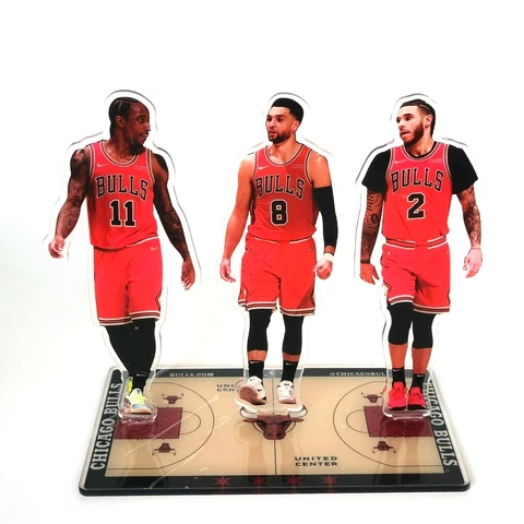 DeMar DeRozan / Zach LaVine/ Lonzo Ball Figure - Chicago Bulls New Trio Ornament Cover