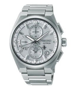 New Seiko Astron GPS Solar Titanium Silver Dial Men's Watch SSH159 - Picture 1 of 1