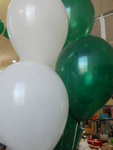 Globos verdes y blancos, fiesta verde jade, suministros blancos para fiesta, globos blancos - Imagen 1 de 4