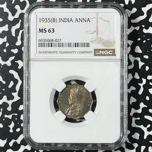 1935 India 1 Anna NGC MS63 Lot#G9967 Choice UNC! - Picture 1 of 3