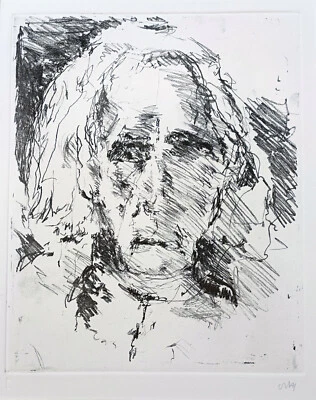 Niemeyer-Holstein, Otto (1896 Kiel – 1984 Lüttenort) "Selbstbildnis" 1982 - Bild 1 von 4