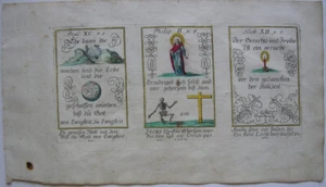 Emblema espiritual alcohólico grabado en cobre tierra muerte Rebus 1699 - Imagen 1 de 4