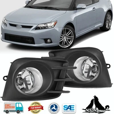 Fog Lights For 2011 2012 2013 Scion tC Driving Bumper Lamps w/Wiring Switch Kit - Image 1 of 4