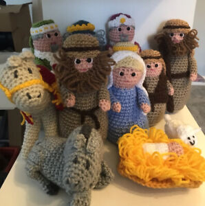 Handmade Crochet Nativity Set