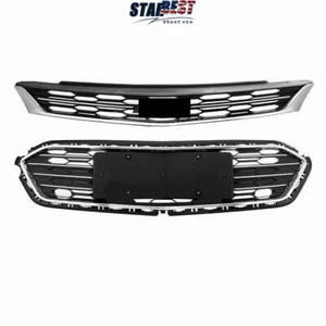 Honeycomb Chrome Front Bumper Upper & Lower Grille For Chevrolet Cruze 2016-2018 - Picture 1 of 7