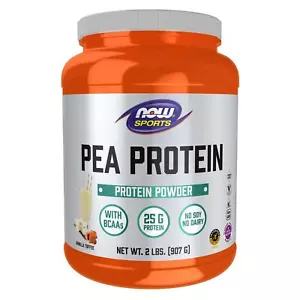 NOW Erbsenprotein Vanille Toffee Pulver 2 Pfund Auflösung für Best bis 09/2025 - Bild 1 von 4
