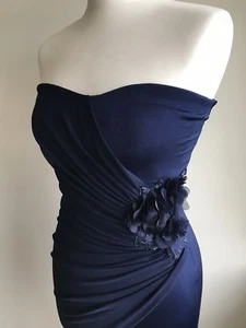 Jane Norman ladies blue navy bandeau dress size 8 eur 34 💙New RRP £45 - Picture 1 of 8