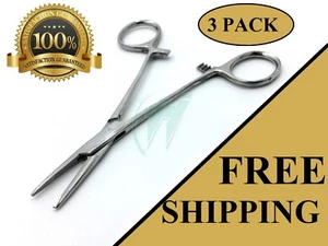 3 MOSQUITO HEMOSTAT LOCKING MICRO FORCEPS STRAIGHT 5" SURGICAL INSTRUMENT - Picture 1 of 12