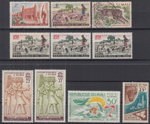 MALI 1961 - 1964 ☀ small collection / lot ☀ 10v used/MNH Cover