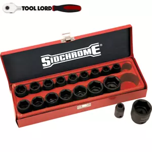 Sidchrome 18 Piece 1/2" Drive Metric Impact Socket Set 10-32mm XS418M - Picture 1 of 3