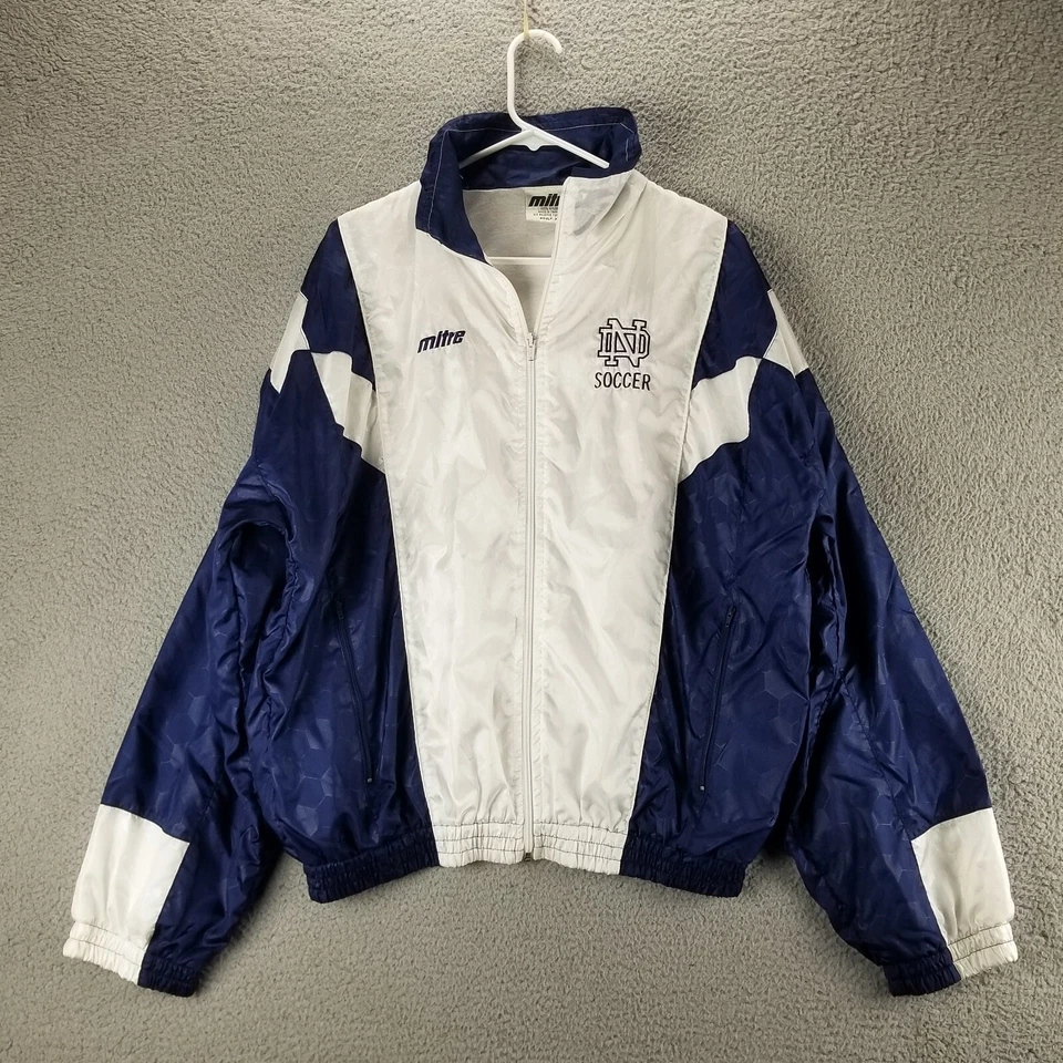 Chaqueta irlandesa de lucha Notre Dame vintage para hombre XL fútbol estampado mitre viento Foto 1 de 4