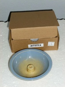INCENSE HOLDER - Ceramic - AZURE WHEEL - Japan - NEW - Blue YELLOW Brown  IN BOX - Picture 1 of 3