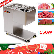 110V Meat Cutting Machine Meat Cutter Slicer with 3mm Blade 500Kg/H Output 550W