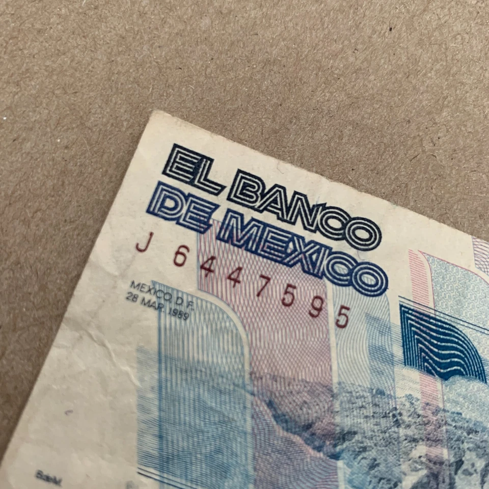 1980's Mexico 20000 Pesos Banknote, Gate of Yaxchilan, Tulum Maya Ruins - Image 1 of 4