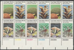 US Scott #1830a, "Coral Reef" Plate block of 12, MNH - Picture 1 of 1